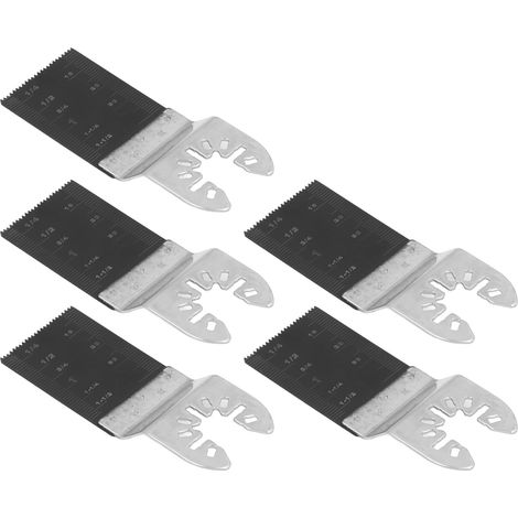 Lame oscillante multifonction universelle à dégagement rapide (lot de 5) pour bois et plastique, 34 mm, bimétallique.