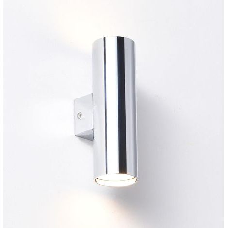 Wandleuchte mit nach oben und unten gerichtetem Licht, 2 GU10-Fassungen, zylindrisches Metalldesign, Innenbeleuchtung für Wohnzimmer und Schlafzimmer (1/5)