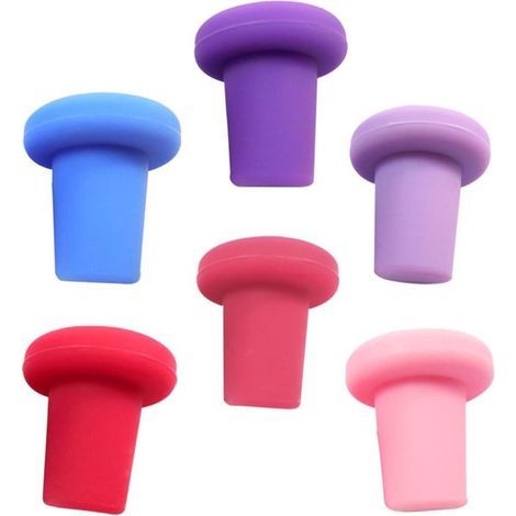 Silicone Wine Stopper Set (6 pieces) - Leak-proof and reusable - Suitable for bars and home - Easy to use and clean