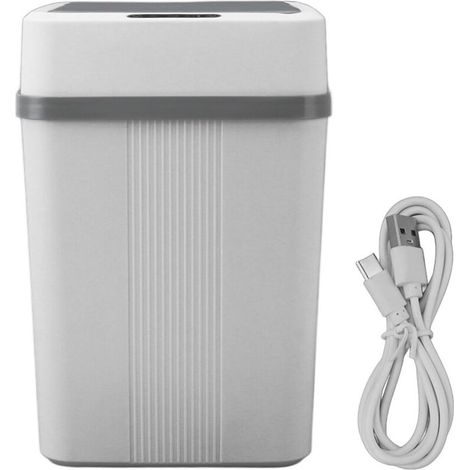 Poubelle Automatique Sensorielle Intelligente 12L - Matériel ABS/PP Imperméable Rechargeable USB (1/5)