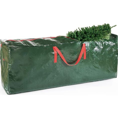Custodia per albero di natale da 120 cm - Borsa impermeabile con cerniera e manici - Colore Verde (1/5)