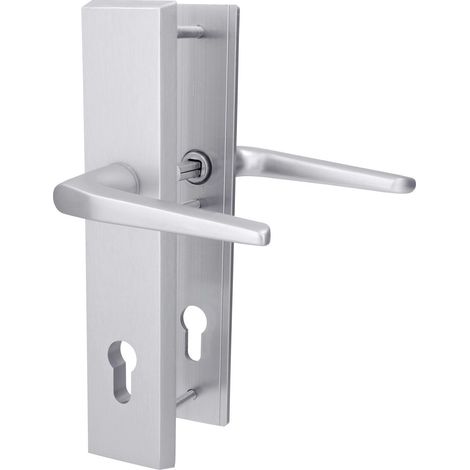 Alpertec Schutzbeschlag Tira Drücker/Drücker Aluminium silber 72 mm Türbeschläge