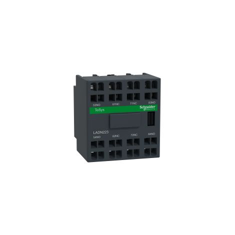 TeSys D - bloc de contacts auxiliaires - 2F+2O - bornes à ressort  - LADN223