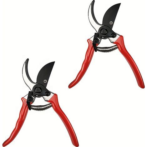 Lot de 2 Sécateurs de Précision – Lames en Acier Inoxydable, Poignées Ergonomiques pour Bonsaï, Haies et Arbres (1/3)
