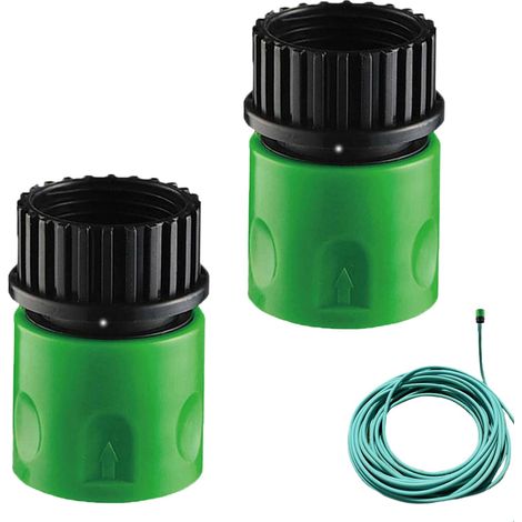 Adaptateur de tuyau d'arrosage, connecteur rapide pour tuyau d'arrosage Raccords à connexion rapide pour d'eau 2 pièces,Raccords à connexion pour d'eau multifonction, connecteur r (1/5)