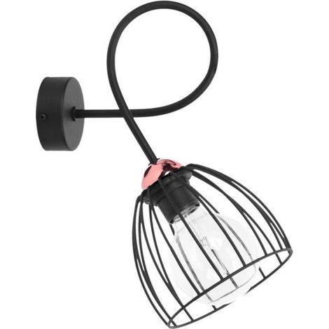 Applique Murale - Fil De Fer - Style Loft - Ampoule Edison 60 W - Pour Intérieur - 1 Unité (1/4)