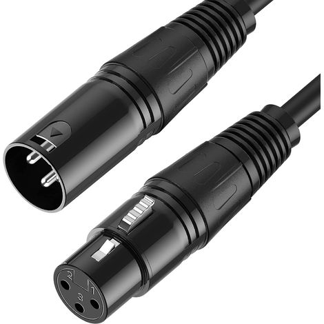 1 Câble XLR, mâle vers femelle, 3 broches, blindage aluminium, gaine PVC, pour microphone et console de mixage (1/5)