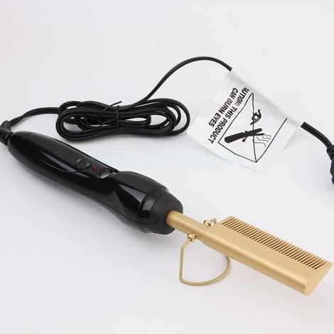 Électrique cheveux bigoudi peigne humide et sec cheveux utilisation cheveux Curling fer lisseur peigne (1/4)