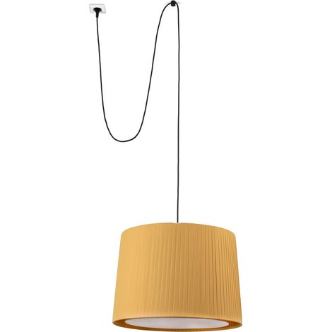 SAMBA Lámpara colgante negra/amarilla con clavija 68604-45