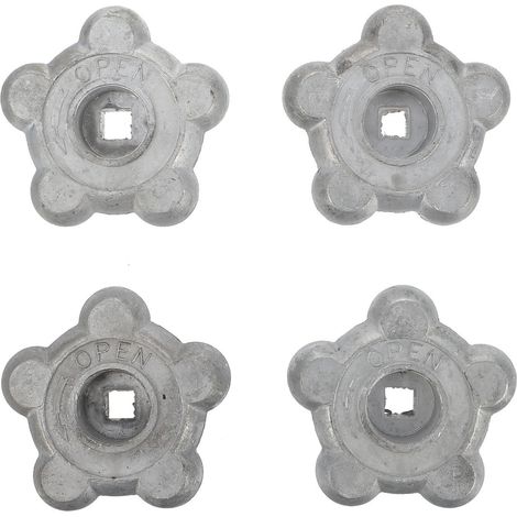 4 Pièces Volant de Vanne en Aluminium Argenté (1/5)