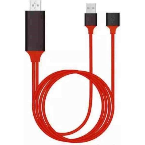 CAVO HDTV ADATTATORE VIDEO UNIVERSALE 3IN1 IPHONE ANDROID TYPE-C LIGHTNING MICRO USB A HDMI - 1MT