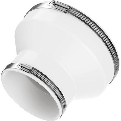 Adaptateur de Conduit 150mm à 100mm Réducteur de Conduits d'Adaptateur avec 2 Colliers de Serrage pour Ventilateur d'extraction pour Conduit de Ventilation (1/5)