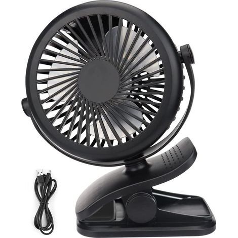 Mini ventilatore USB, ventilatore portatile silenzioso, rotazione a 360°, 3 velocità (1/5)