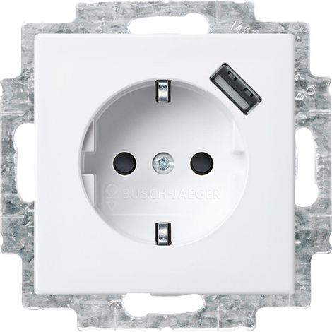 BUSCH-JAEGER 20 EUCB2USB-914 SCHUKO USB-STECKDOSE, 2-FACH, ALPINWEI (2CKA002011A6266)