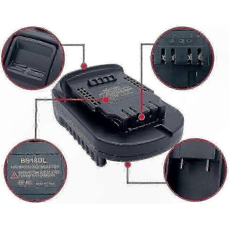 Adaptateur de batterie lithium 18 V vers Dewalt 18 V/20 V pour outils électriques (1/4)