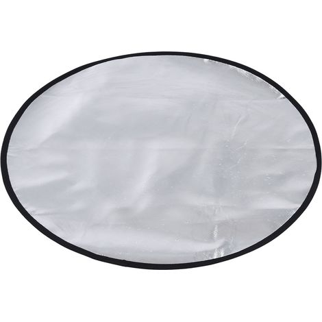 Tapis de protection thermique pour foyer extérieur, double face antidérapant, rond 61 cm, idéal pour barbecue, camping et pelouse.