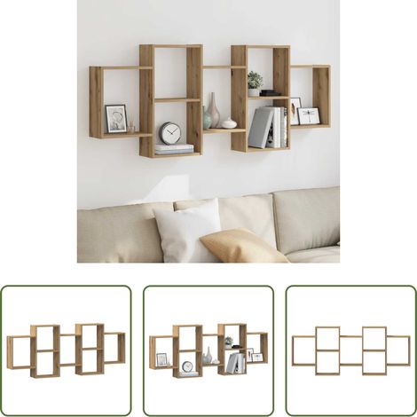 Holzwerkstoff - Wandregal Artisan-Eiche 159x18x65 cm Holzwerkstoff (1/5)