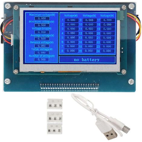 1 bis 24 Sekunden Batterietester mit Mehrfach-Datenanzeige, Lithium-Batterietester 2 V–4,5 V, ohne Erweiterung B