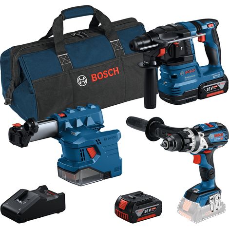 Bosch PRO 18v Combo Kit 3 tool kit 18V GSB + GBH + GDE + 2x GBA 4.0Ah GAL 18V-40 (1/5)