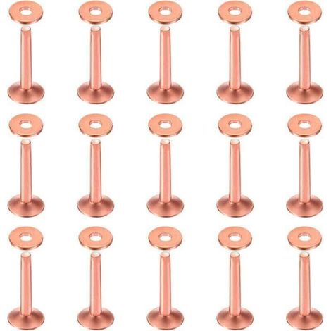 Lot de 50 rivets et fraises en cuivre de 10 × 3,3 × 19 mm pour ceintures, portefeuilles, colliers, produits en cuir, loisirs créatifs