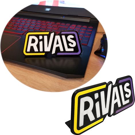 Letrero con inscripción colorida de Roblox Rivals (1/5)
