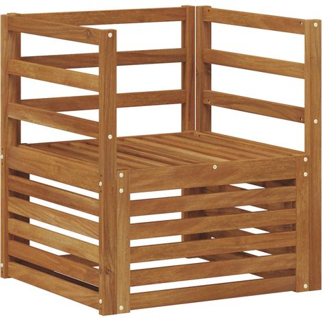 Outdoor Sofa Solid Acacia Wood Natural vidaXL