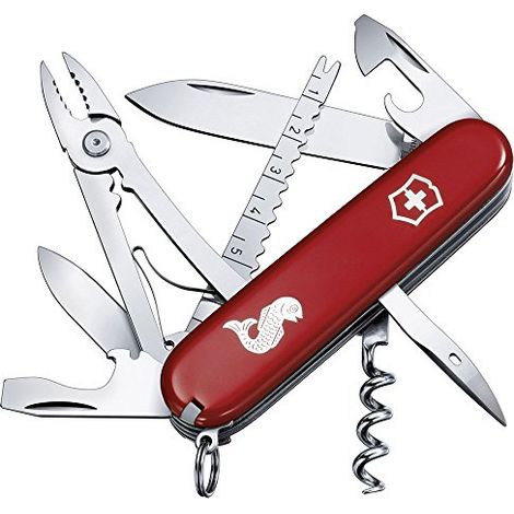 Coltello svizzero Victorinox Angler rosso con 19 funzioni ideale per i pescatori 1.3653.72 peso 113 grammi (1/4)