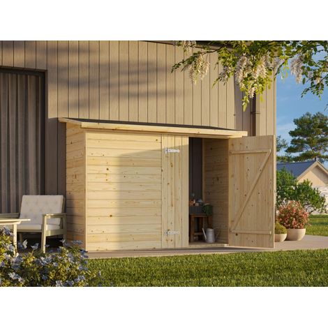 Abri de jardin en bois Leif 2,2 m2 Traité Translucide (1/5)