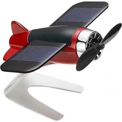 Tableau de bord avion ornement Rotation solaire voiture désodorisant aromathérapie diffuseur parfum décoration pour bureau maison rouge (1/5)