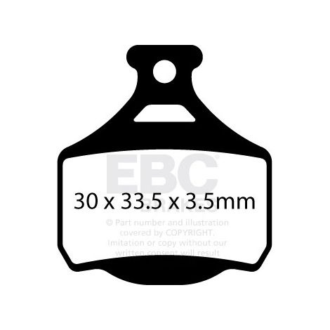 CFA751 - Pastillas de freno para bicicleta EBC Brakes (orgánicas)