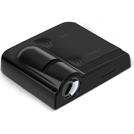 Pack de 4 Lampes LED Sans Fil pour Portière de Voiture, Projecteur d'Ombre Logo Laser Universel, Éclairage de Bienvenue pour Portes Auto, Kit de Balisage d'Accueil (1/4)