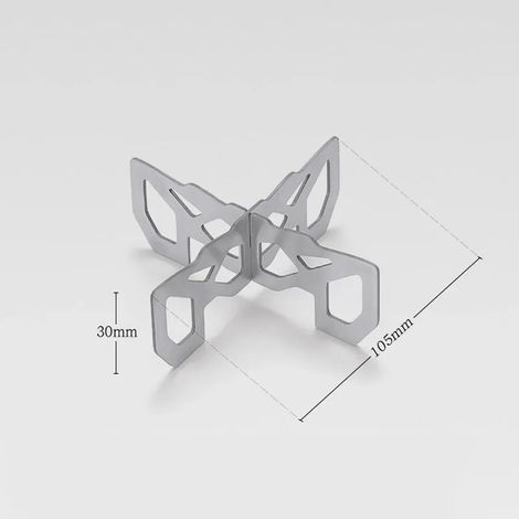 Réchaud de camping portable avec couvercle, mini réchaud à alcool en aluminium, adaptateur de brûleur, support transversal et cadre de support. (1/5)