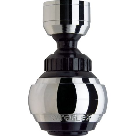 Siroflex 2525/5S Saturn Rompigetto Aeratore Doccetta Rubinetto Cucina Made in Italy Cromato Nero  Aeratore Rubinetto Con Prolunga Snodabile  Areatore Per Rubinetti Con Risparmio Idrico E Filtro