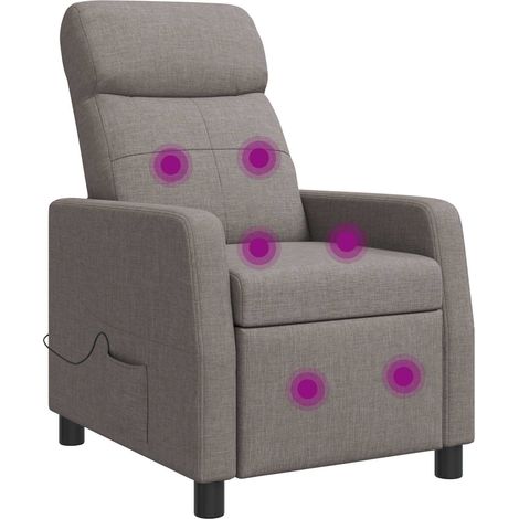 Silla de masajes reclinable Topo Tela vidaXL (1/5)