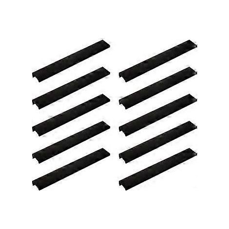 10 Stück schwarze Küchenschrank-Schubladengriffe (160 mm, schwarz)