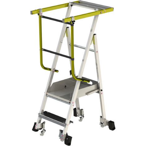 Mobile Podestleiter klappbar 1 Stufen - Maximale Arbeitshöhe 1.35 - 2.05m - PICKLY/1