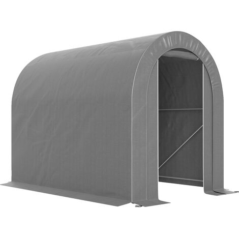 Abrid jardin tente rangement extérieur abrid vélo garage pour vélo bâche en PE cadre en métal galvanisé gris