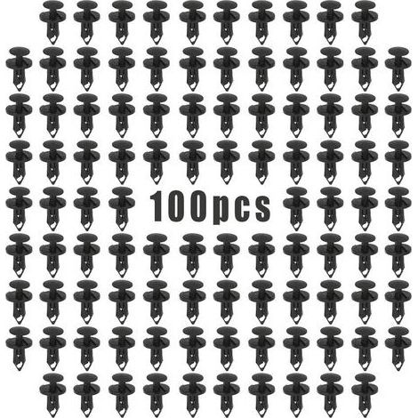 100 Pièces Rivet Clips Plastique Voiture, Clips Pare-Chocs Universels, Rivets Plastiques Fixation, Rivets Clips Plastique, Rivet Clips Plastique Voiture, Rivet Plastique Automobile (1/5)