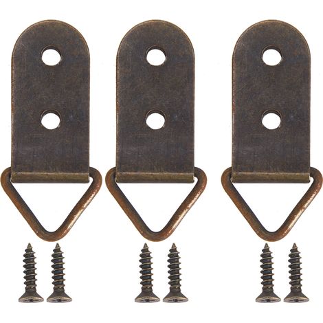 Lot de 50 crochets de suspension murale en fer pour cadres photo, dimensions 22-53 mm. (1/5)