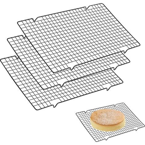 3 Pièces Grille Patisserie, 40x25cm Acier Inoxydable, Pieds 2cm Refroidissement Rapide, Pour Four Et Cuisine (1/5)