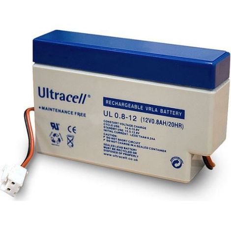 Batterie Plomb Etanche - Ultracell UL0.8-12 - 12V 0.8Ah