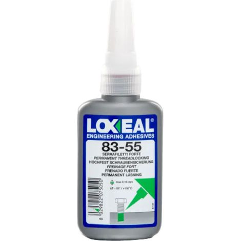 Loxeal 83-55 anaerober Gewindesicherungslack 50 ml, hochwertiges Mittel zur Sicherung mittelgroßer Gewinde gegen Lösen, Leckagen und Korrosion