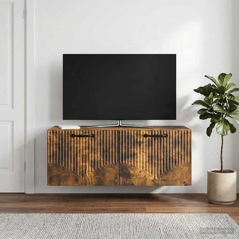 Wandmontierter TV-Schrank Geräucherte Eiche 78,5 x 31 x 30 cm (1/5)