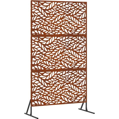 Écran de confidentialité Gris 100 x 50 x 180 cm Acier patiné (1/5)