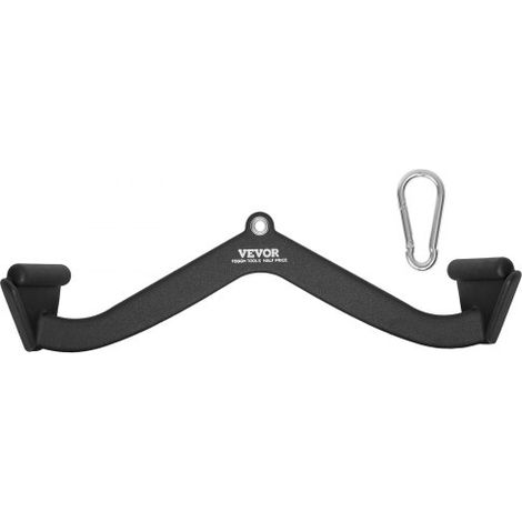 Barras Extraíbles para Máquina de Cable 60,5x14x17 cm Barra de Tracción para Tríceps Mango Recubierto de Goma para Entrenamiento de Fuerza de Espalda Barra en V Barra en T para Gimnasio (1/5)