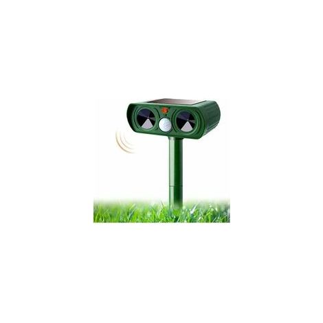 Répulsif pour animaux d'extérieur 1 pièce, lecteur flash et ultrasonique, chargé à l'énergie solaire, empêche les chiens, les rats et les pigeons, adapté à la pépinière de jardin (1/5)
