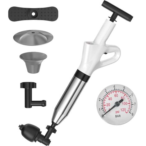 7 Pièces Deboucheur Wc Evier Canalisation, Pompe Débouche Evier Wc, Poire Débouchage Wc, Piston pour Déboucher les Toilettes, pour Déboucher les Toilettes, Baignoire, Drain de Sol (1/5)