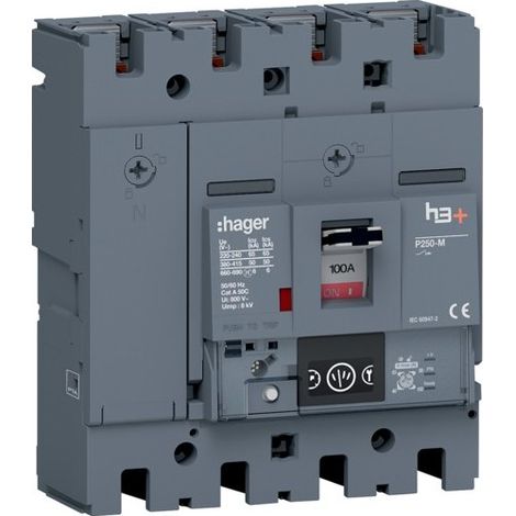 Disj.h3+P250 Ener 4x100A 50kA - APPAREILLAGE DE TETE HAGER HMT101NR (1/2)