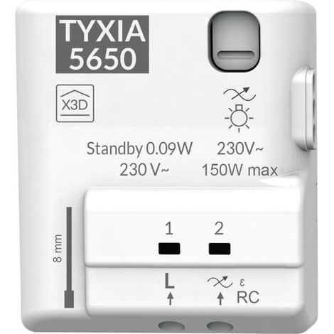 Delta Dore – Récepteur nanomodule radio – Variation éclairage sans neutre – Compatible avec systèmes domotiques – Installation facile