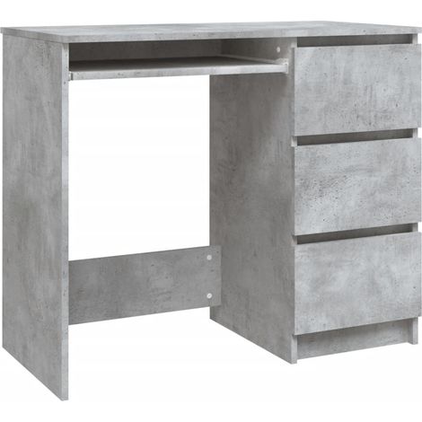 INLIFE Bureau Gris béton 90x45x76 cm Aggloméré (1/5)